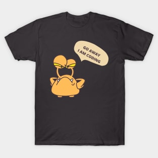 Developer Meme Gift For Software Developer Go Away I am Coding T-Shirt